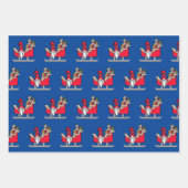 Feuille De Papier Cadeau Design unique | Christmas Gnomes Enveloppement Cad (Devant 3)