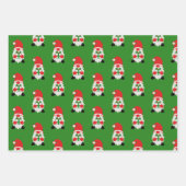 Feuille De Papier Cadeau Design unique | Christmas Gnomes Enveloppement Cad (Devant 2)