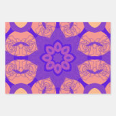 Feuille De Papier Cadeau Design violet (Devant 3)
