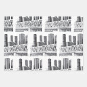 Feuille De Papier Cadeau Dessin au crayon du pont Metro (Devant 2)