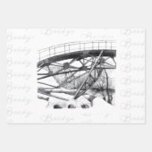 Feuille De Papier Cadeau Dessin au crayon du pont Metro (Devant)