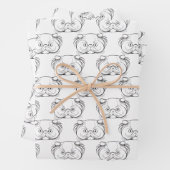 Feuille De Papier Cadeau Dessin de chat perse sans joint (En situation)