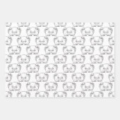 Feuille De Papier Cadeau Dessin de chat perse sans joint (Devant)