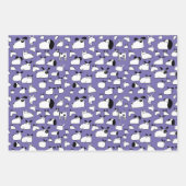 Feuille De Papier Cadeau Dessin de dessin bleu chien (Devant 3)