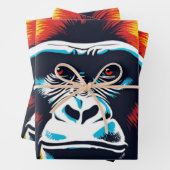 Feuille De Papier Cadeau Dessin de dessin de peinture Gorilla Pop (En situation)