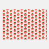 Feuille De Papier Cadeau Dessin de fraise (Devant 3)