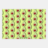 Feuille De Papier Cadeau Dessin de l'Avocado Lover Cute (Devant 2)