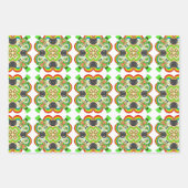 Feuille De Papier Cadeau Dessin dessiné à la main pour la Saint Patrick (Devant 3)