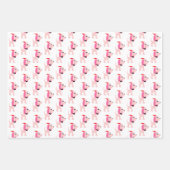 Feuille De Papier Cadeau Dessin rose chien Diva Chien Noël (Devant)