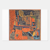 Feuille De Papier Cadeau dessiner l'art abstrait, (Devant 2)