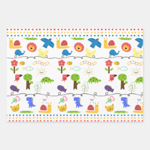 Feuille De Papier Cadeau Dessins animaliers à thème