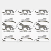 Feuille De Papier Cadeau Deutsch Drahthaar, Meilleur chien d'arme (Devant)