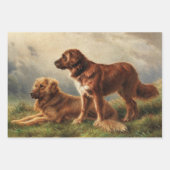 Feuille De Papier Cadeau Deux chiens de garde (Devant 2)