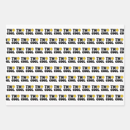 Feuille De Papier Cadeau Deux Cool Boy 2e fête d'anniversaire (Devant)