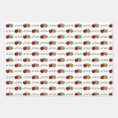 Feuille De Papier Cadeau Devis de pomme mignonne (Devant 3)