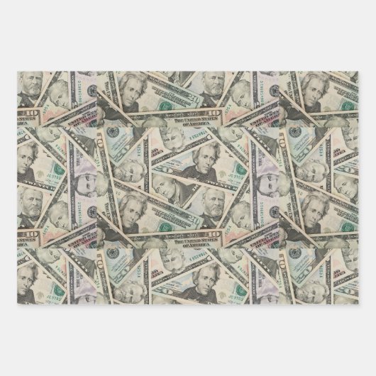 Feuille De Papier Cadeau Devise monétaire (Devant 2)