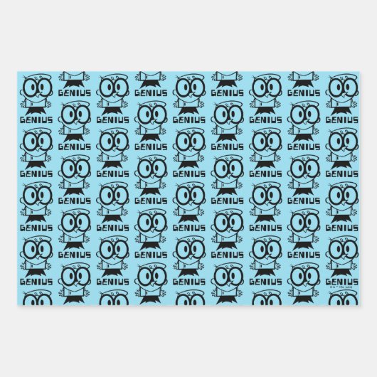 Feuille De Papier Cadeau Dexter "Genius" - Graphique en bref (Devant 2)