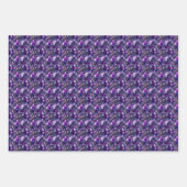 Feuille De Papier Cadeau Diamant, pierre précieuse violette et sarcelle  (Devant 2)