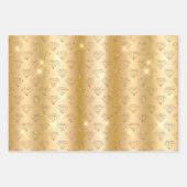 Feuille De Papier Cadeau Diamants et chandeliers de Parties scintillant en (Devant)