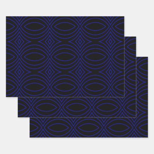 Feuille De Papier Cadeau Diamond Eyes Moderne Pop Art Abstrait (Lot)