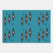 Feuille De Papier Cadeau Diamonds Motif atomique des années 50 (Devant 2)
