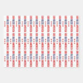 Feuille De Papier Cadeau Dieu bénisse l'Amérique (Devant 3)