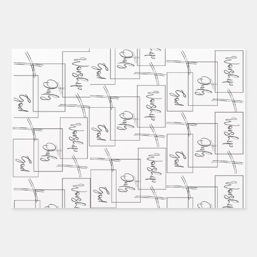 Feuille De Papier Cadeau Dieu seul (Devant)