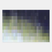 Feuille De Papier Cadeau Digital Blue-Green Chic Hues Design (Devant)