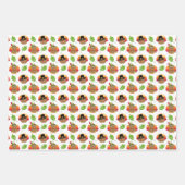 Feuille De Papier Cadeau Dinde de Thanksgiving (Devant)