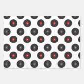 Feuille De Papier Cadeau Diner Black Red Trio 1950 (Devant 3)