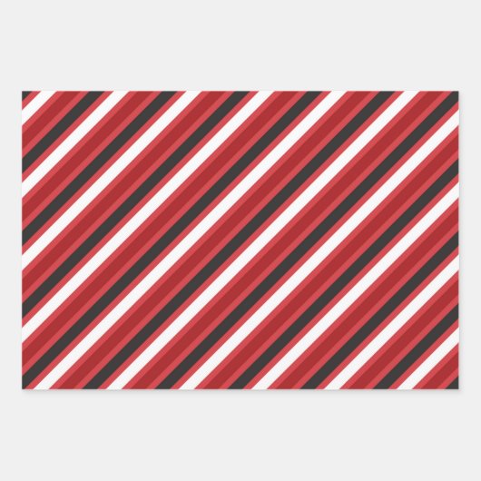 Feuille De Papier Cadeau Diner Black Red Trio 1950 (Devant 2)