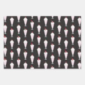 Feuille De Papier Cadeau Diner Black Red Trio 1950 (Devant)