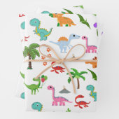 Feuille De Papier Cadeau "Dino-mite Party : Jurassic Joy Unleashed! (En situation)