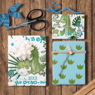 Feuille De Papier Cadeau Dino-mite personnalisé pour toutes occasions