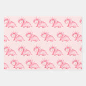 Feuille De Papier Cadeau Dinos roses (Devant 2)