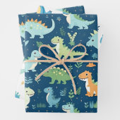 Feuille De Papier Cadeau Dinosaur bébé (En situation)