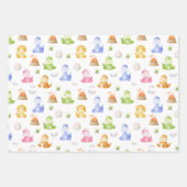 Feuille De Papier Cadeau Dinosaur Watercolor (Devant)