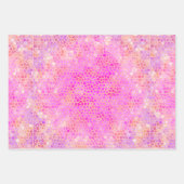 Feuille De Papier Cadeau Dinosaure rose caché (Devant)