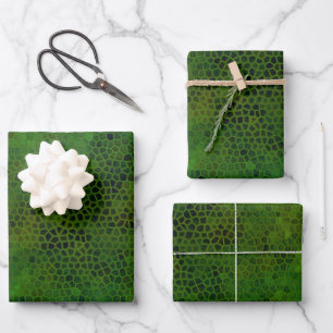 Feuille De Papier Cadeau Dinosaure Vert Caché