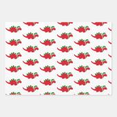 Feuille De Papier Cadeau Dinosaures de Noël (Devant 3)
