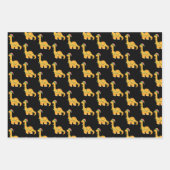 Feuille De Papier Cadeau Dinosaures de Noël (Devant)