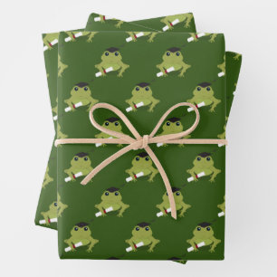 Feuille De Papier Cadeau Diplôme de grenouille animale amusante