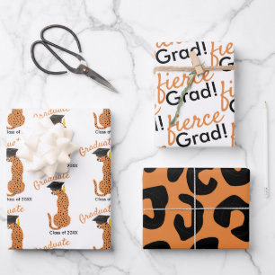 Feuille De Papier Cadeau Diplôme Empreinte de léopard