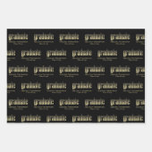 Feuille De Papier Cadeau Diplômé Gold Moderne Graduation sur mesure (Devant)