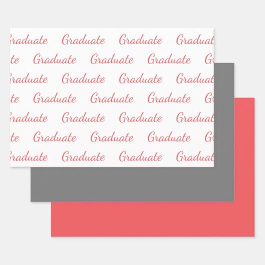 Feuille De Papier Cadeau Diplômé Simple Diplôme Moderne (Lot)
