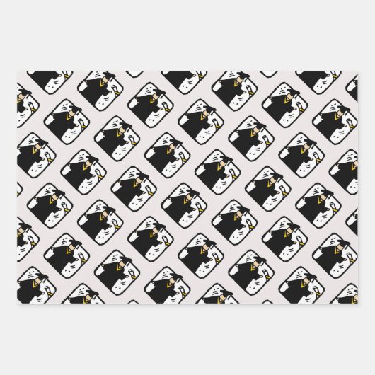 Feuille De Papier Cadeau Diplômés (Devant 3)