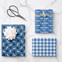 Diplômes Casquettes Bleues Motifs de Remise de Dip