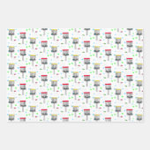 Feuille De Papier Cadeau Disk Golf Black, Lime Green et White Anniversaire (Devant)