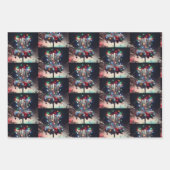 Feuille De Papier Cadeau Disque Golf Thématique Noël (Devant 3)