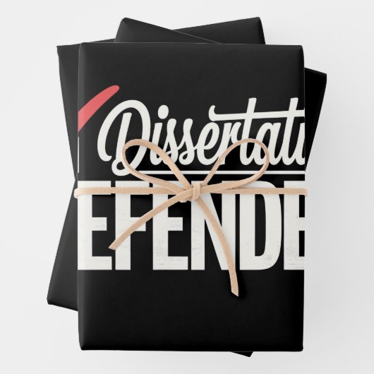 Feuille De Papier Cadeau Dissertation Défendu Doctorat Diplômé (En situation)